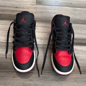 Air Jordan Kids Black and Red Sneakers